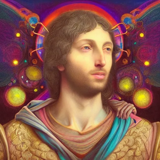Prompt: A rendition of Vitruvians by Vinci but for Coldplay's album cover, portrait, elegant, intricate, digital painting, concept art, sharp focus, illustration