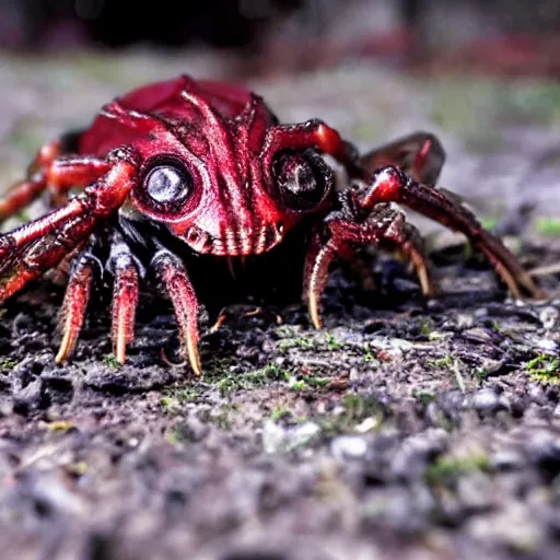 Image similar to metroid creature crawling on ground