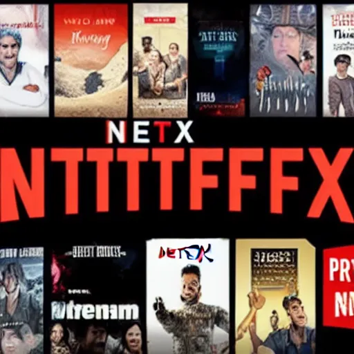 Prompt: netflix productions thumbnails on netflix homepage top view trending best of blockbuster viral
