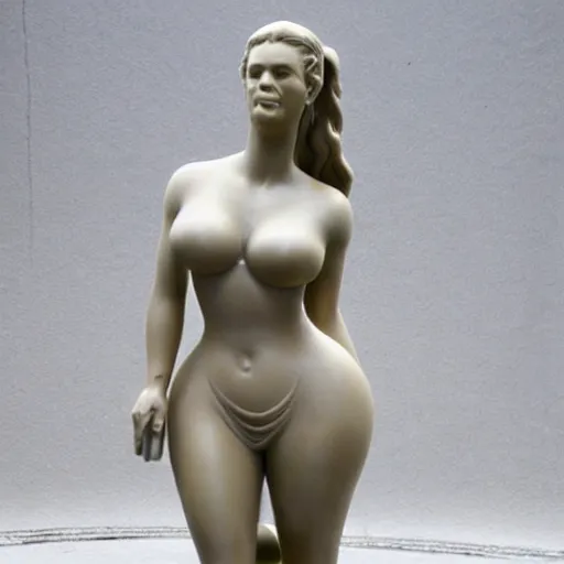 Image similar to kim kardashian statue made of marble
