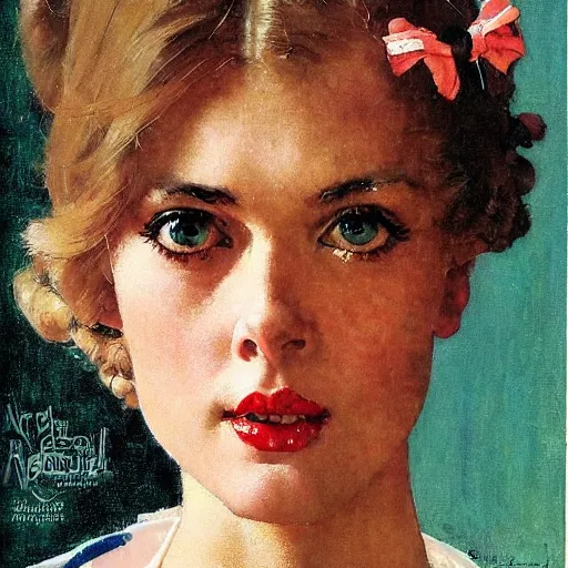 Image similar to portrait of a woman's eye with warm eyes, beautiful and elegant, warm and seductive ， detailed depiction, norman rockwell, jacob collins, tom lovell, frank school