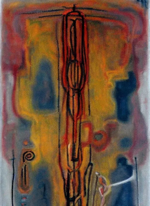 Prompt: biomechanical talisman of the voorish sign by maggi mcdonald, mark rothko, sabina klein