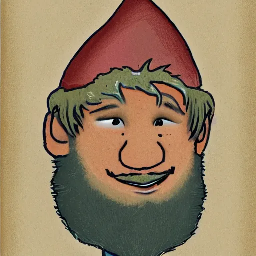 Image similar to Portrait of a gnome called Eldon, who is a young wizard that studied at the School of Abjuration.