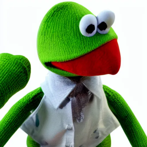 Image similar to kermit the frog sock puppet, 4 k