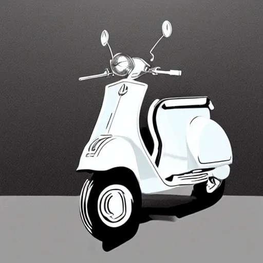 Prompt: lambretta scooter illustration