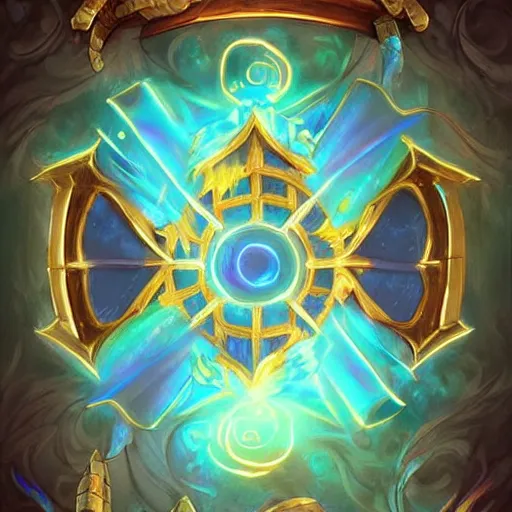 Prompt: luminous magical paper scroll floating in the air, fantasy digital art, in the style of hearthstone artwork