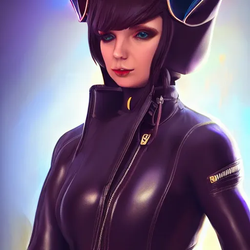 Image similar to painting of high detail girl a wearing skintight leather jacket, cat ears, fantasy art, dynamic lighting, artstation, poster, volumetric lighting, 4 k, award winning