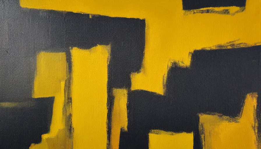 Prompt: abstract oil painting, shades of yellow