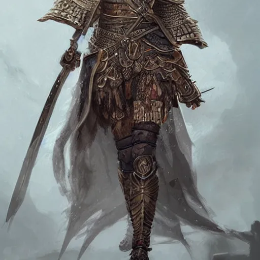 Image similar to beautiful extremely detailed intricate concept art depicting a warrior by wlop. shining jewelry. bcy. net