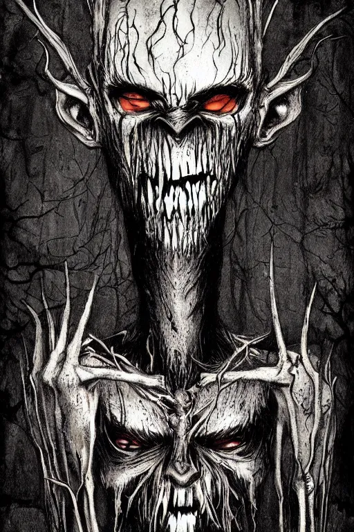 Image similar to mad wendigo artwork by ben templesmith