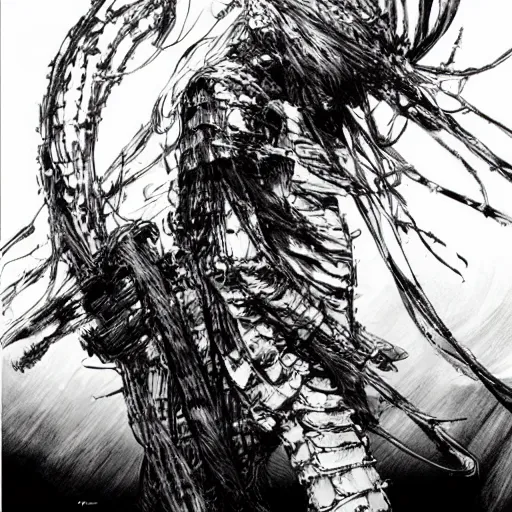 Prompt: artwork by tsutomu nihei