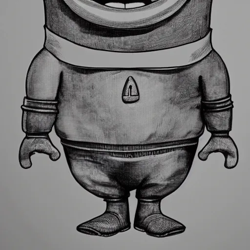 Prompt: anatomical drawing of a minion