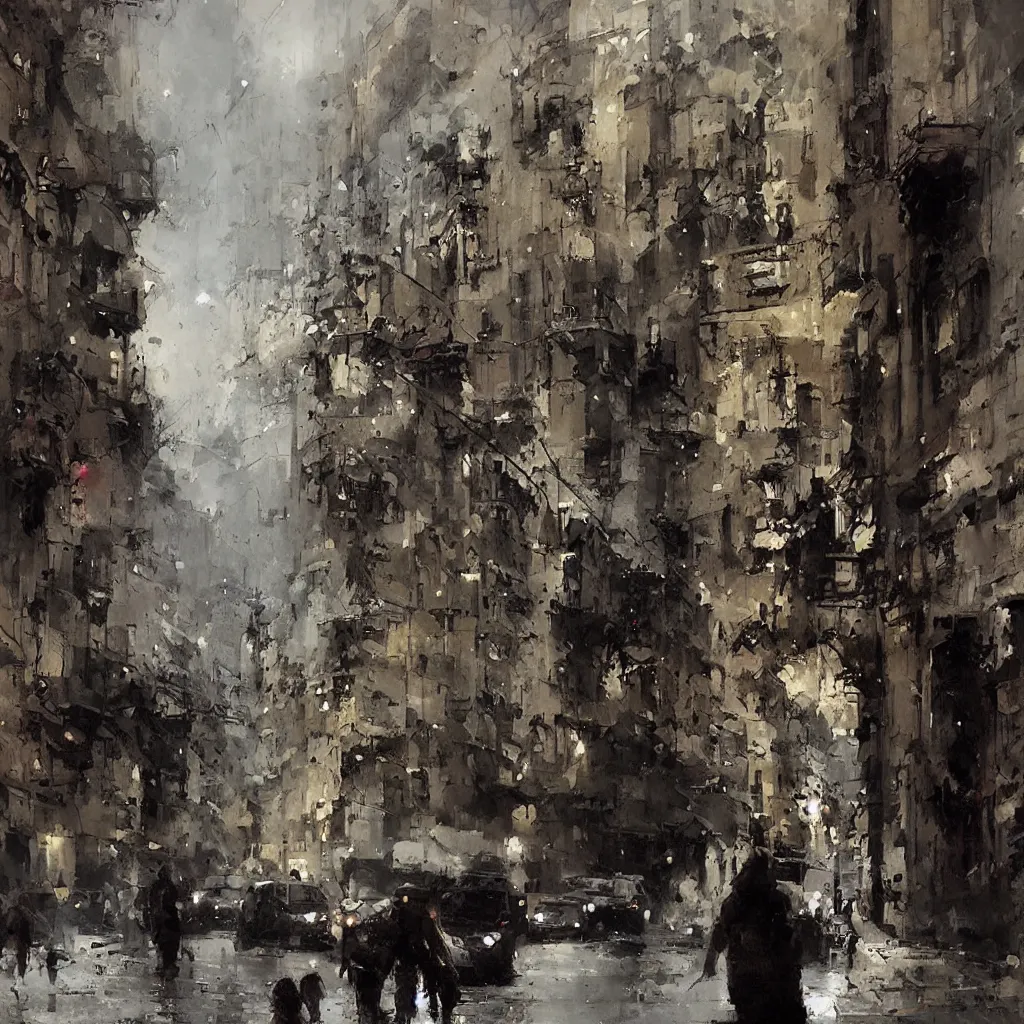 Image similar to tbilisi painted by jeremy mann