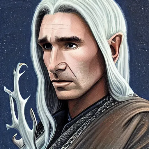 Image similar to fanart of Harrison ford as thranduil