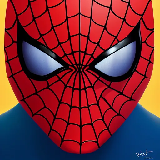 Image similar to face icon stylized minimalist spiderman, loftis, cory behance hd by jesper ejsing, by rhads, makoto shinkai and lois van baarle, ilya kuvshinov, rossdraws global illumination