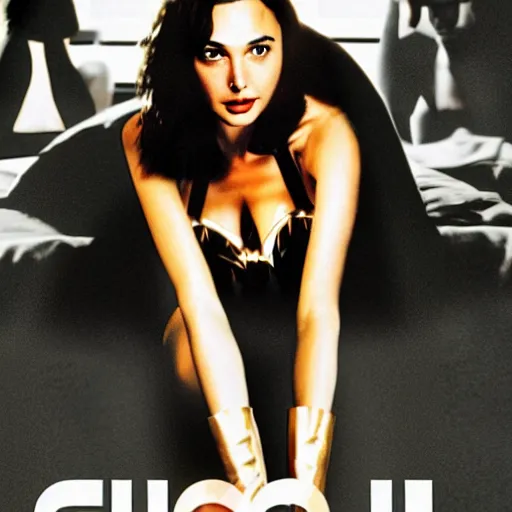 Image similar to gal gadot in pulp fiction movie poster