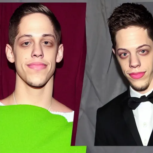 Image similar to pete davidson is green and sweet