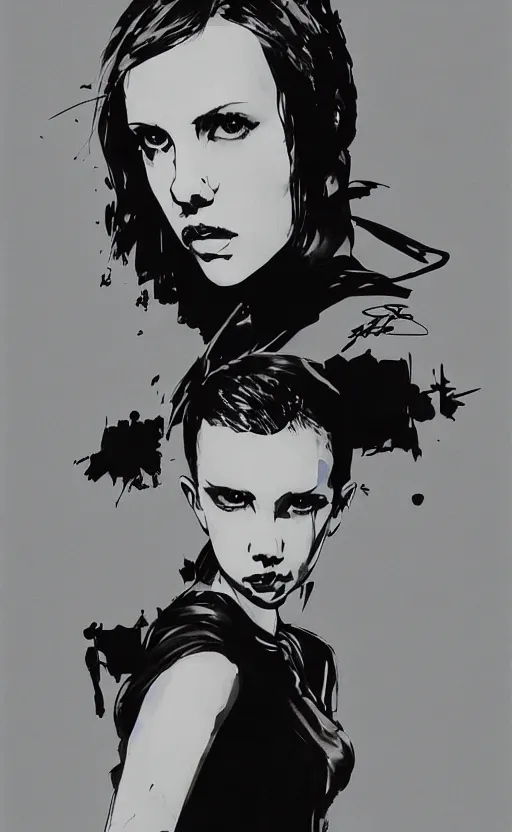 Image similar to Millie Bobby Brown by Yoji Shinkawa