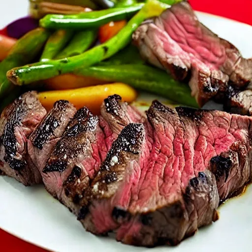 Image similar to The best steak in the world