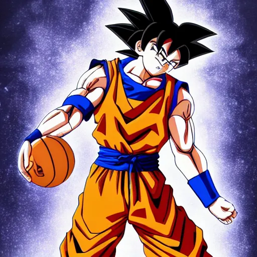 Prompt: goku playing basketball, 4 k