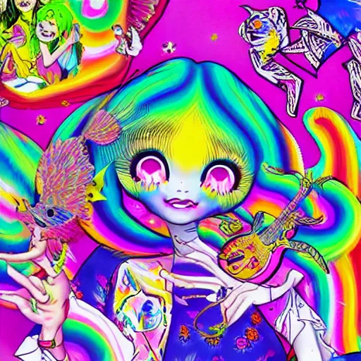 Image similar to Lisa Frank and Junji Into collaboration