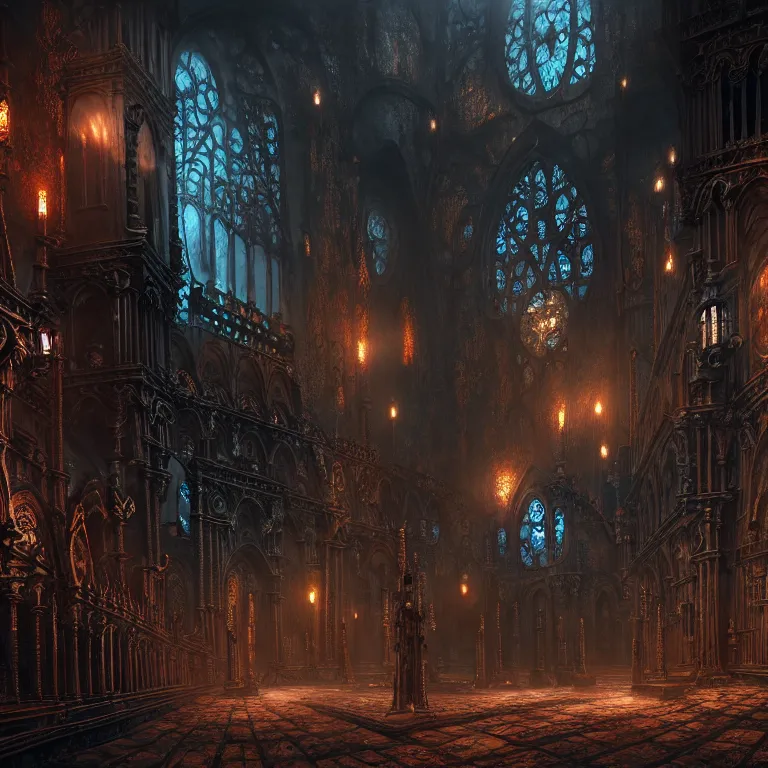 Image similar to steam necropolis, memento mori, gothic, neo - gothic, art nouveau, hyperdetailed copper patina medieval icon, stefan morrell, philippe druillet, ralph mcquarrie, concept art, steampunk, unreal engine, detailed intricate environment, octane render, moody atmospherics, volumetric lighting, ultrasharp, ominous, otherworldly