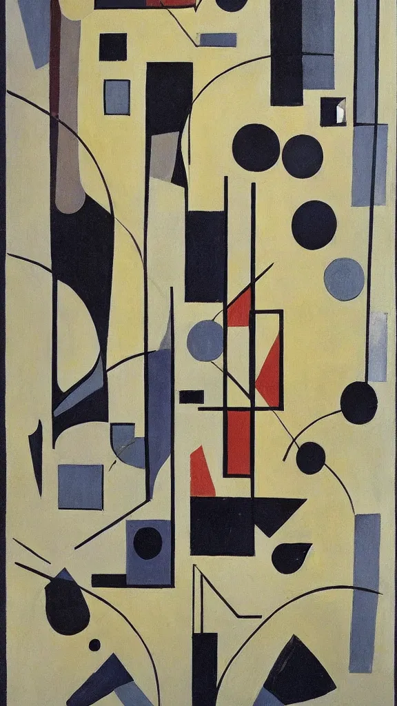 Image similar to abstract primitivism minimalism art painting, lines, forms, shapes, in style of marcel duchamp