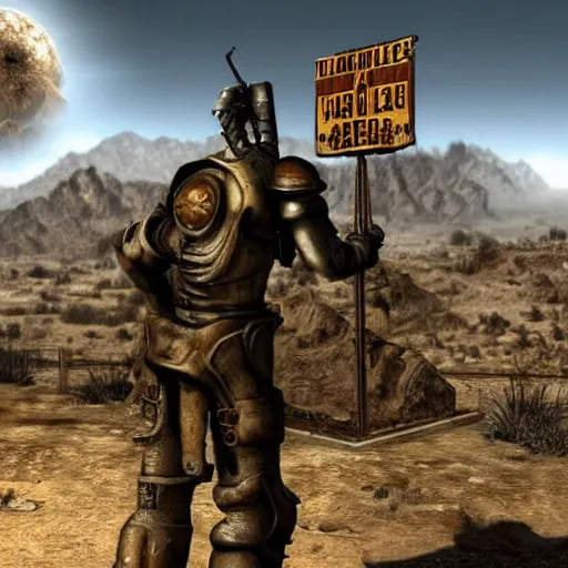 Image similar to fallout new vegas by leonardo da vinci