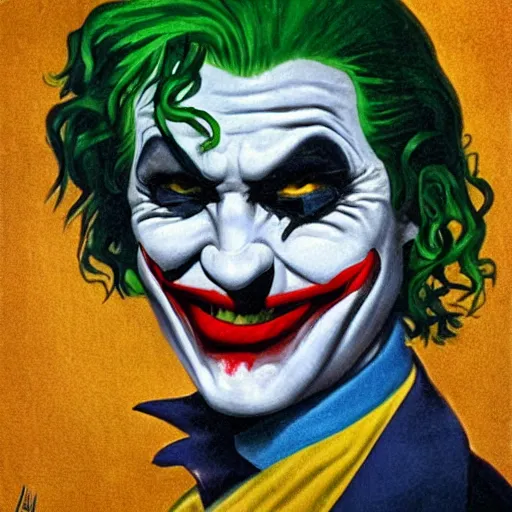 Prompt: Ferenc Gyurcsany as the Joker, high detail