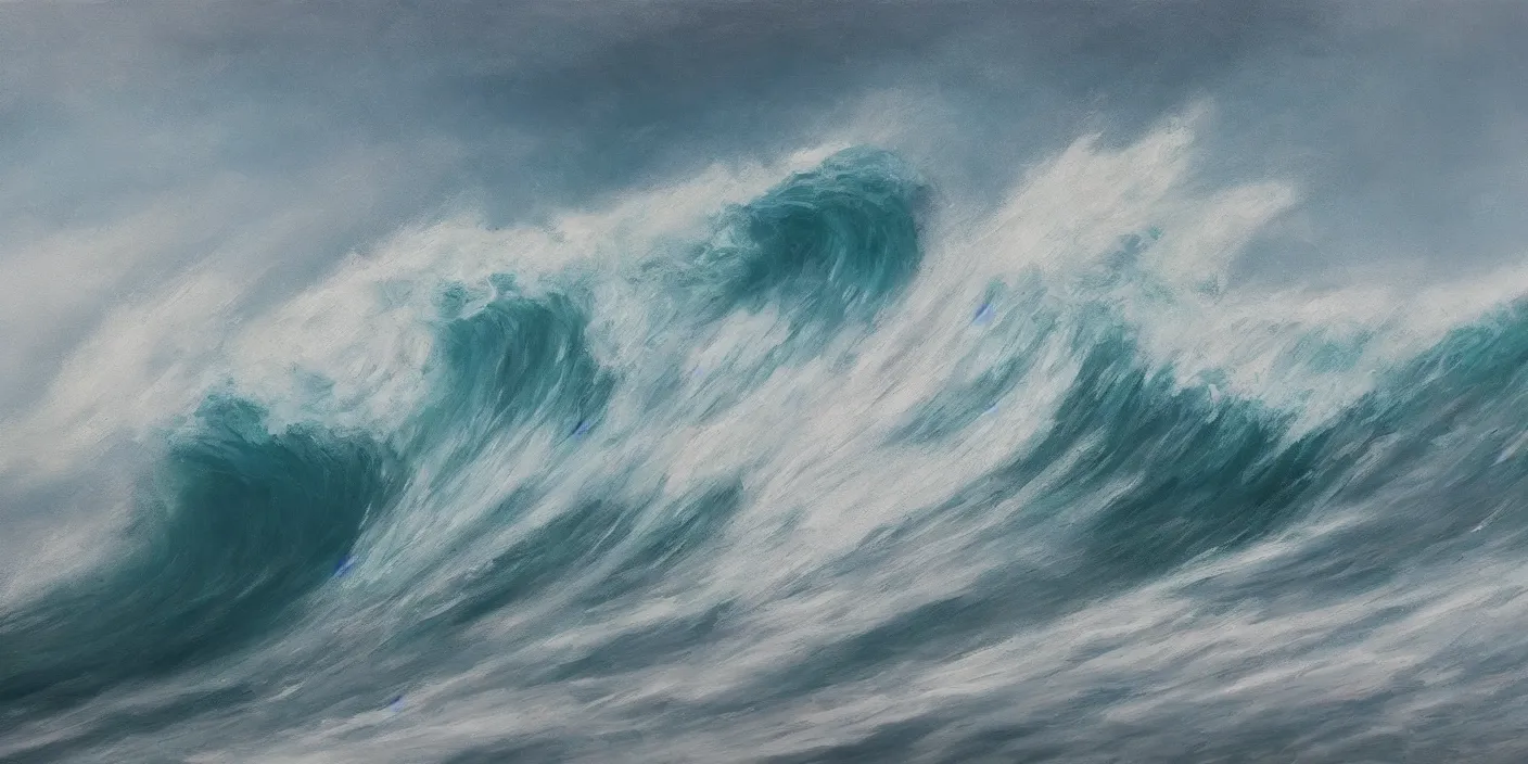 Prompt: a wave, cinematic lighting, detailed oil painting, hyperrealistic, 8k