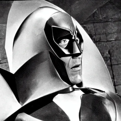 Image similar to magneto in a still from the tv show'batman'( 1 9 6 6 )