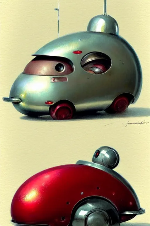 Image similar to ( ( ( ( ( 1 9 5 0 s retro future android robot fat robot mouse wagon. muted colors., ) ) ) ) ) by jean - baptiste monge,!!!!!!!!!!!!!!!!!!!!!!!!! chrome red