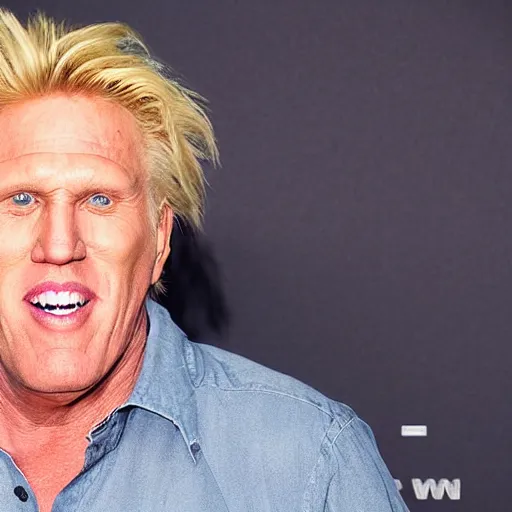 Prompt: gary busey with fat face