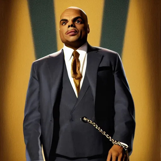 Prompt: Charles Barkley as the Godfather, very detailed, 8k