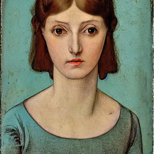 Image similar to a beautiful young lady with huge bright silver eyes, colored vintage daguerreotype by pontormo, by bosch, by Mackintosh, by max ernst, by schiele, contemporary art noveau, highly detailed, strong lights, liminal, eerie, Bright pastel colors