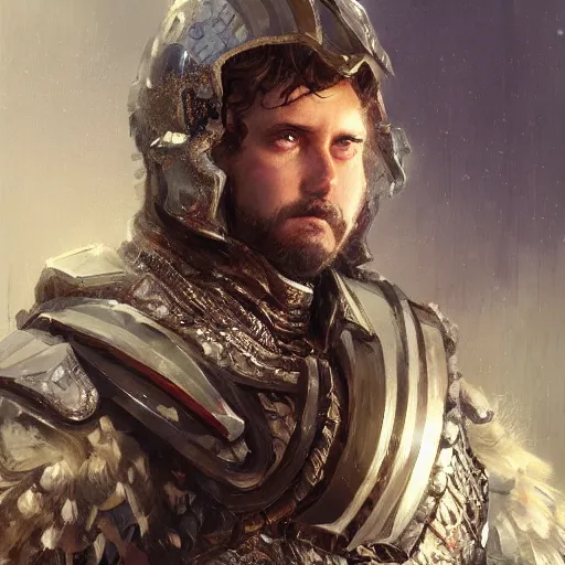 Image similar to a beautfiul award winning commission portrait of a man wearing diamond victorian armour,digital art,art by greg rutkowski,character design by charles bowater,photorealistic,ross tran,hyperdetailed,detailed face,fascinating,2021,western comic style