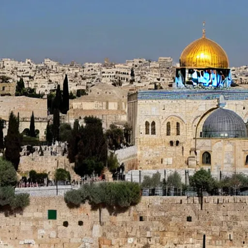 Image similar to the old city of jerusalem is a walled city that has been fought over for centuries. it is the holiest city in judaism and home to many important religious sites, including the western wall and the temple mount