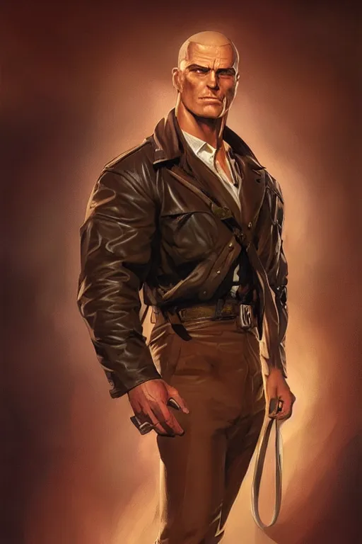 Image similar to doc savage, D&D, fantasy, portrait, highly detailed, digital painting, trending on artstation, concept art, sharp focus, illustration, art by artgerm and greg rutkowski and magali villeneuve