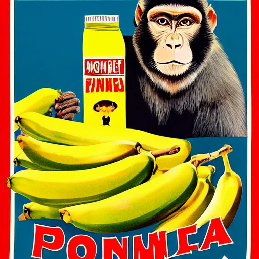propaganda poster large | of OpenArt monkey Diffusion Stable a of a front in | pile