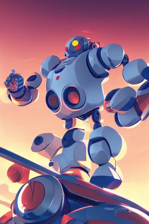 Image similar to metabots medabots medarotto medarot robot minimalist comics, behance hd by jesper ejsing, by rhads, makoto shinkai and lois van baarle, ilya kuvshinov, rossdraws global illumination ray tracing hdr radiating a glowing aura