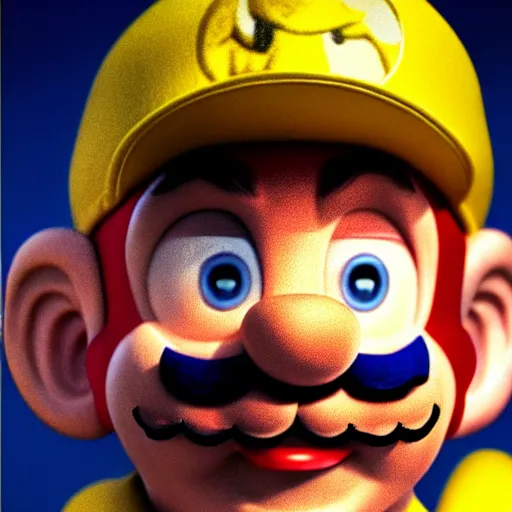 Image similar to uhd candid photo of hyperdetailed photorealistic donald trump dressed as super mario. correct face, cinematic lighting, photo by annie leibowitz, and steve mccurry.