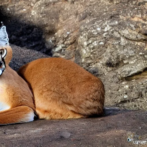 Prompt: caracal in crown