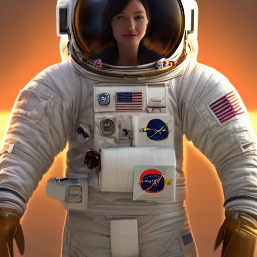 Image similar to full body portrait, astronaut octane render, 1 6 k