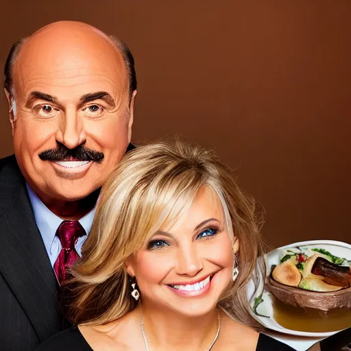 Prompt: dr phil takes you out on a date, olive garden, intimate, warm atmosphere, cheerful, loving