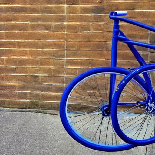 Prompt: a blue unicycle,