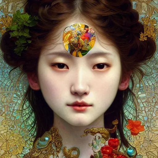 Prompt: a masterpiece ultrarealistic ultradetailed portrait of beautiful love fishmonger jewelry genius girl on fruits street market baroque renaissance. medium shot, intricate, elegant, by stanley artgerm lau, wlop, alphonse mucha, rossdraws, andrei riabovitchev, yoshitaka amano. flower background my james jeand and takashi murakami.