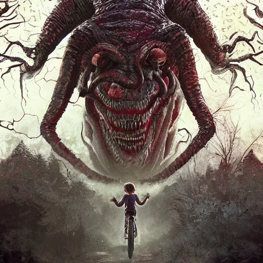 Image similar to the Demogorgon from stranger things, artstation hall of fame gallery, editors choice, #1 digital painting of all time, most beautiful image ever created, emotionally evocative, greatest art ever made, lifetime achievement magnum opus masterpiece, the most amazing breathtaking image with the deepest message ever painted, a thing of beauty beyond imagination or words