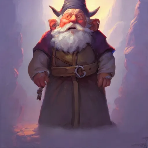 Prompt: an old gnome wizard, by justin gerard and greg rutkowski, digital art, realistic painting, dnd, character design, trending on artstation