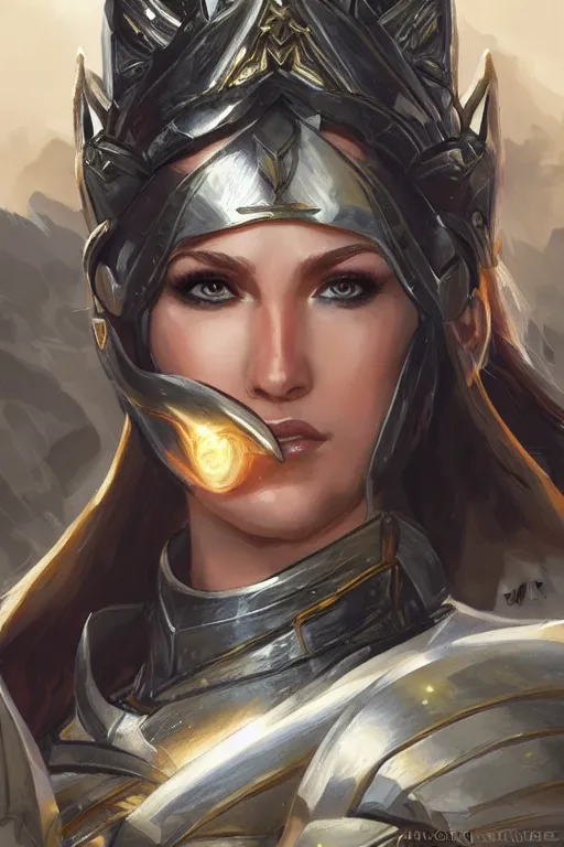 Image similar to amazon valkyrie athena, d & d, fantasy, portrait, highly detailed, headshot, digital painting, trending on artstation, concept art, sharp focus, illustration, art by artgerm and greg rutkowski and magali villeneuve