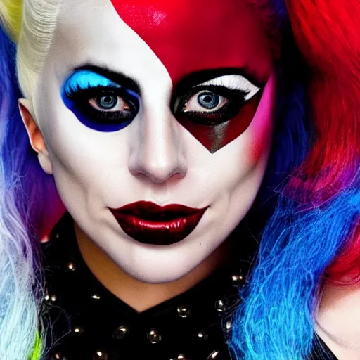 Prompt: Lady Gaga as Harley Quinn 8k hdr